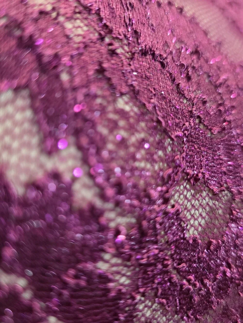 Sheer Lace Halter Chemise - Deep Berry